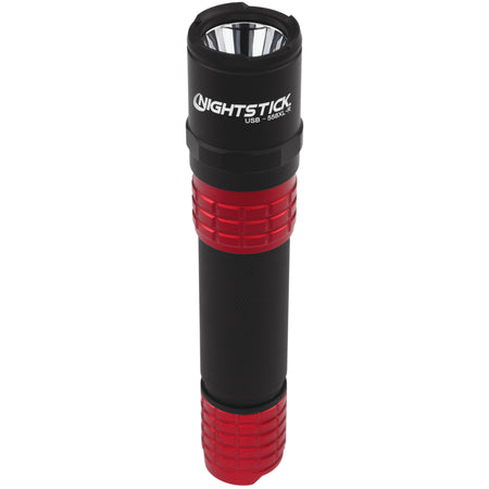 Bayco USB-558XL-R Nightstick USB Rechargeable Tactical Flashlight w/Holster - Red