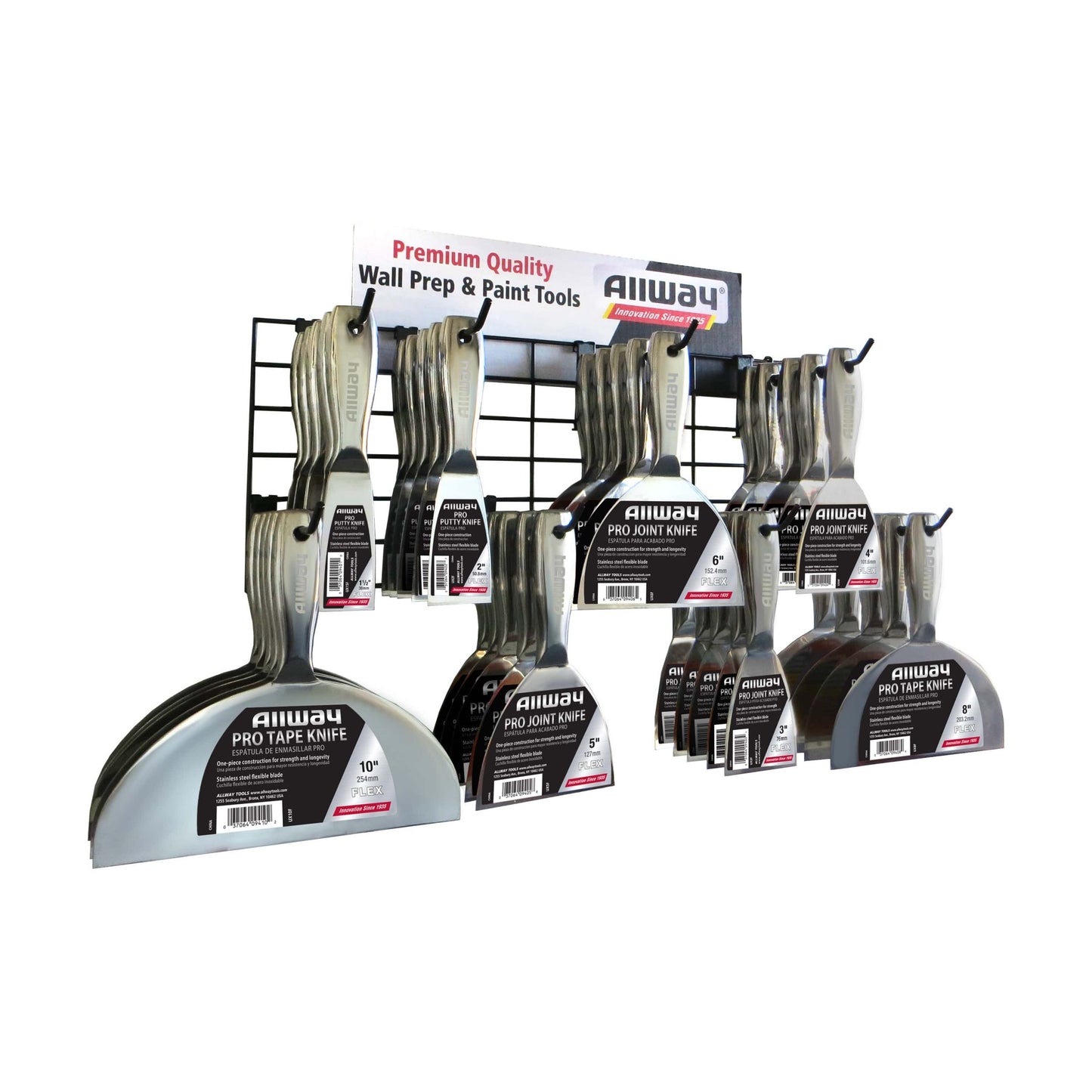 Allway UXW8 40-Piece Stainless-Steel Joint Knife Merchandiser