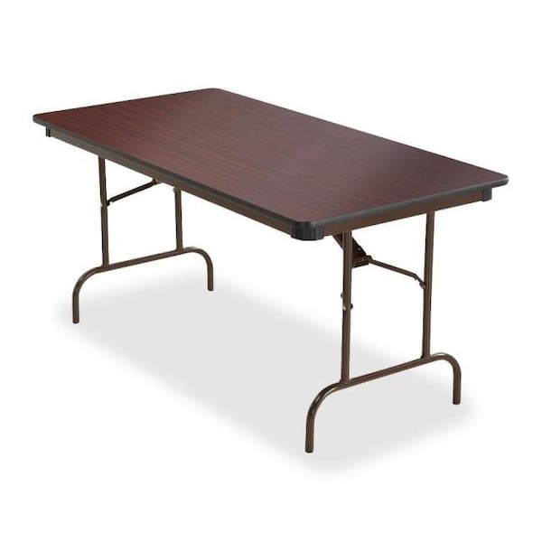 Iceberg ICE55214 Premium Wood Laminate Folding Table - Rectangle Top - 60" Table Top Length X 30" Table Top Width X 0.75" Table Top Thickness - 29" Height - Mahogany