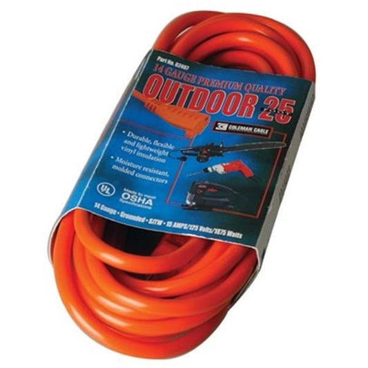 SOUTHWIRE 02407 25' 14/3 Sjtw-A Red Extcord 125V