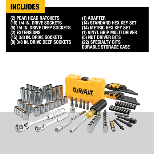 Dewalt DWMT73801 Mech Tool Kit 108Piece Set With Pta Case