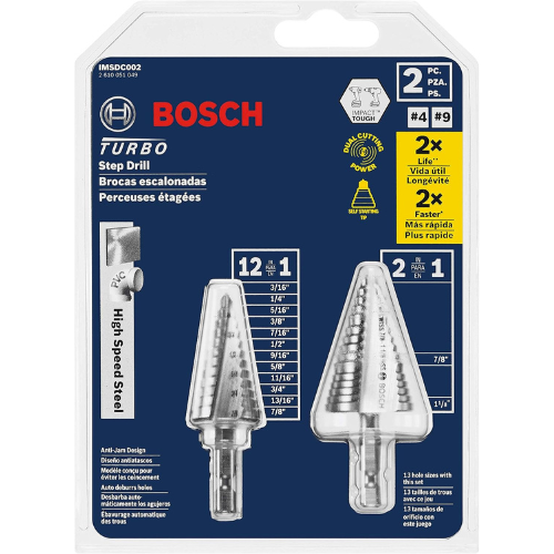 Bosch IMSDC002 2Pc Hss Impact Step Drill Set