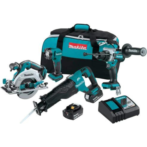 Makita XT454T 18V LXT® Lithium‘Ion Brushless Cordless 4‘Pc. Combo Kit (5.0Ah)