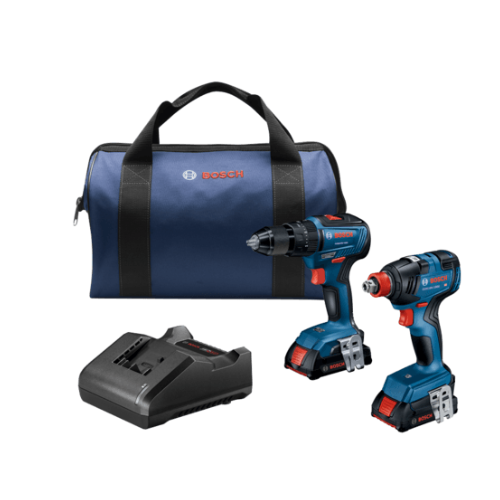 Bosch GXL18V-240B22 18V 2-Tool Combo Kit with 1/2 In. Hammer Drill/Driver