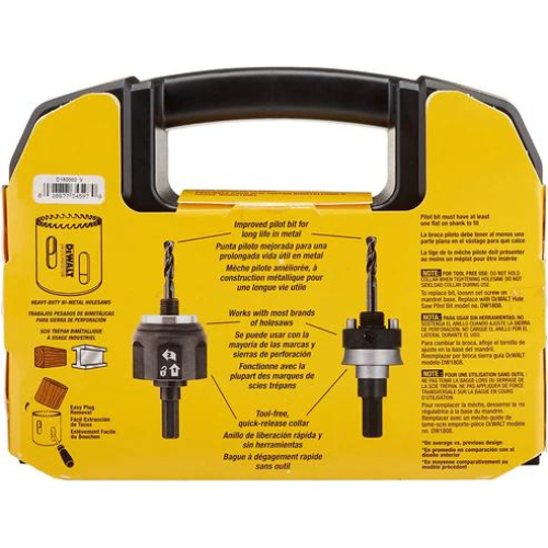 Dewalt D180002 8 Pc Electrician Holesawkit