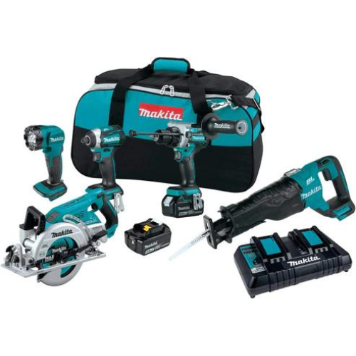 Makita XT507PT 18V LXT® Lithium‘Ion Brushless Cordless 5‘Pc. Combo Kit (5.0Ah)