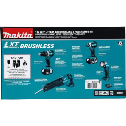 Makita XT447T 18V LXT® Lithium‘Ion Brushless Cordless 4‘Pc. Combo Kit (5.0Ah)