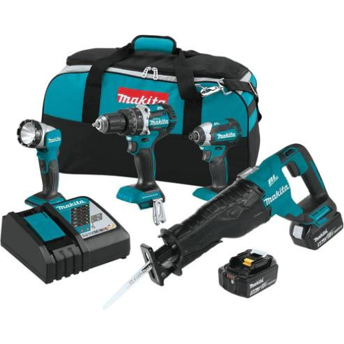 Makita XT447T 18V LXT® Lithium‘Ion Brushless Cordless 4‘Pc. Combo Kit (5.0Ah)