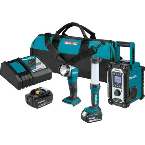 Makita XT338T 18V LXT® Lithium‘Ion Cordless Emergency Preparedness 3‘Pc. Combo Kit (5.0Ah)