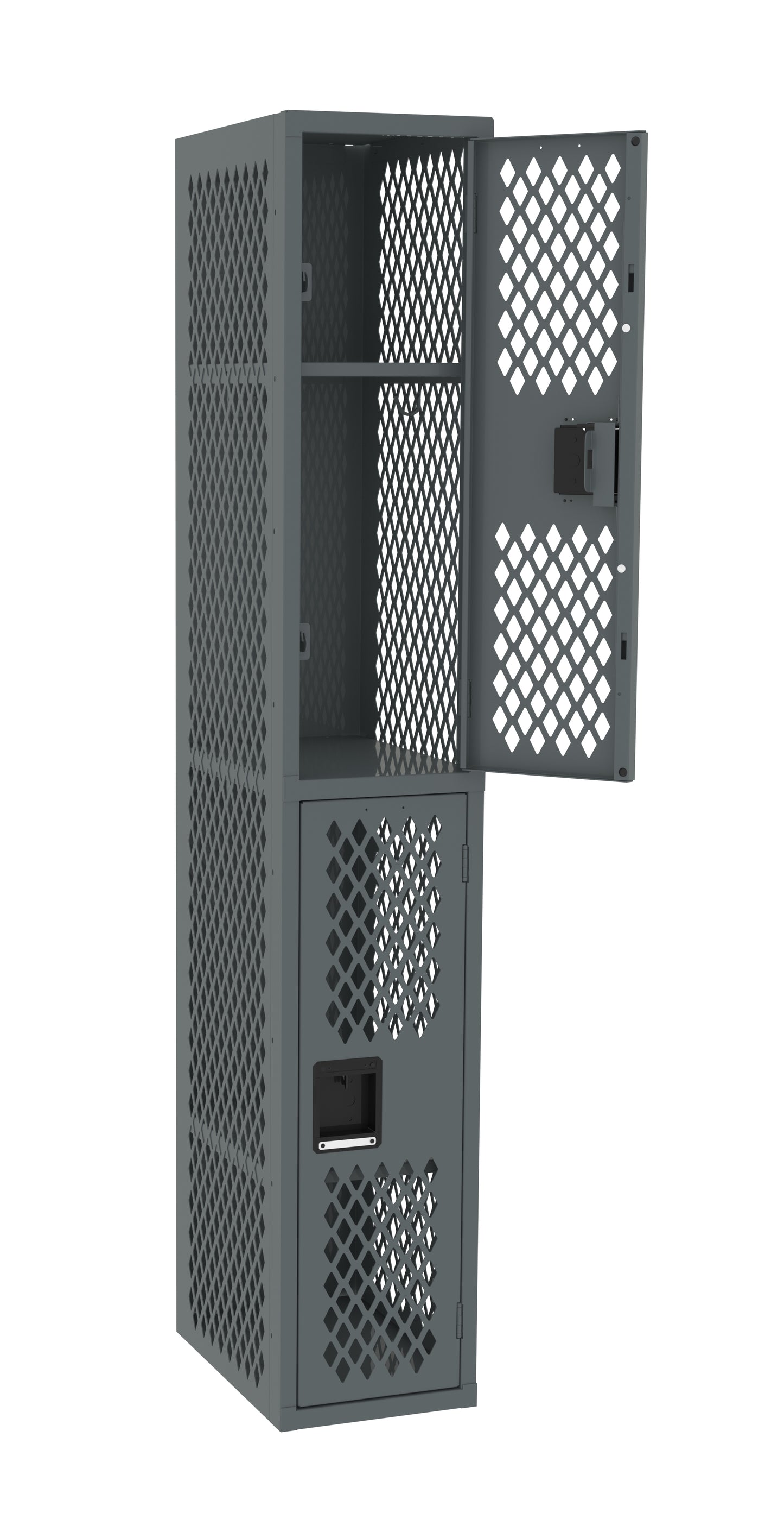 Tennsco VDL-121836-A Double Tier Ventilated Locker - One Wide, No Legs (Assembled)