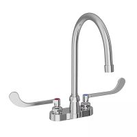 Elkay LK406AT08T6 4" Centerset with Exposed Deck Faucet with 8" Arc Tube Spout 6" Wristblade Handles