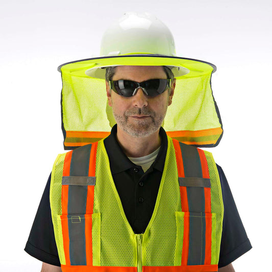 Cordova Safety VHB101 Hard Hat, Neck Shade, Lime