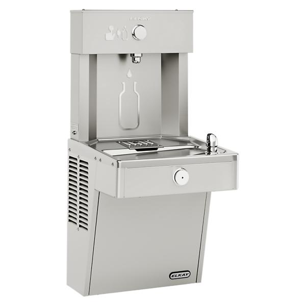 Elkay VRCDMWSK ezH2O® Vandal-Resistant Mechanical Bottle Filling Station & Single Water Fountain Non-Filtered Non-Refrigerated Stainless