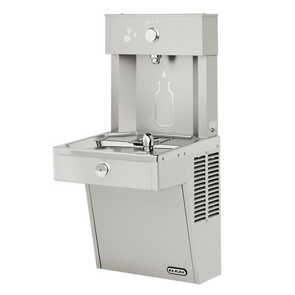 Elkay VRCDMWSK ezH2O® Vandal-Resistant Mechanical Bottle Filling Station & Single Water Fountain Non-Filtered Non-Refrigerated Stainless