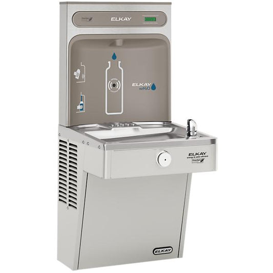 Elkay VRCGRN8WSK ezH2O® Bottle Filling Station & Single High Efficiency Vandal-Resistant Cooler Non-Filtered Refrigerated Stainless