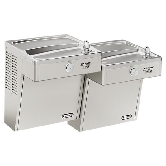 Elkay VRCGRNTL8C Wall Mount High Efficiency Vandal Resistant Bi-level ADA Cooler Non-filtered Refrigerated Stainless