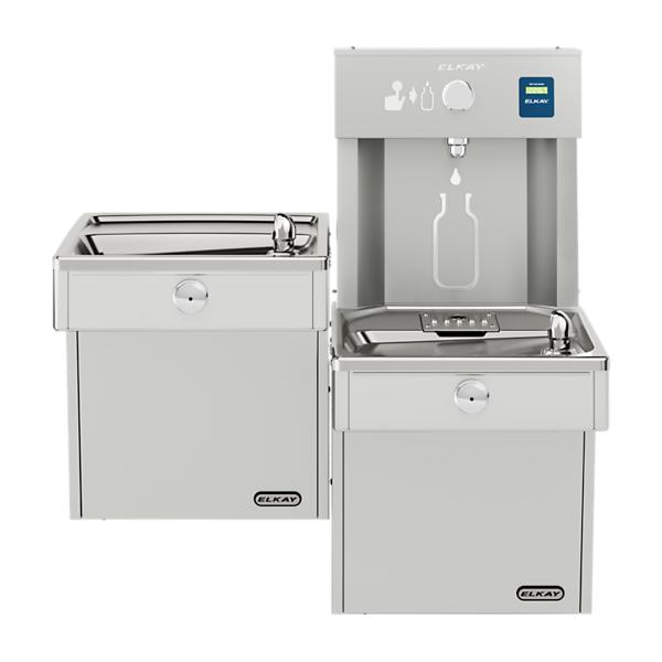 Elkay VRCTL8WSK ezH2O® Vandal-Resistant Bottle Filling Station & Bi-Level Cooler Non-Filtered Refrigerated Stainless