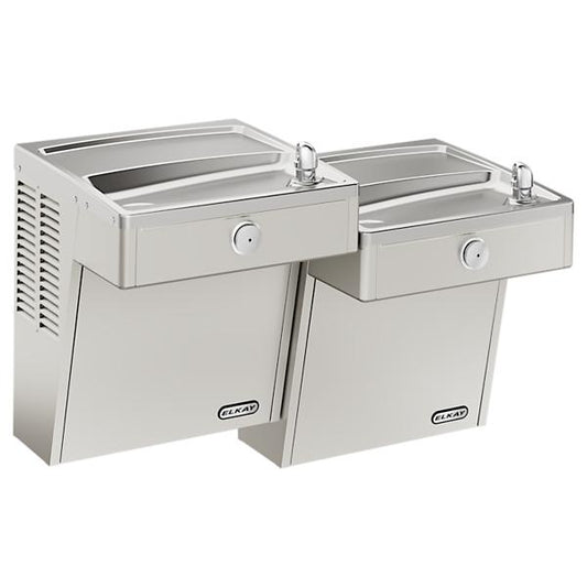 Elkay VRCTLDDSC Wall Mount Vandal Resistant Bi-level ADA Cooler Non-filtered Non-refrigerated Stainless