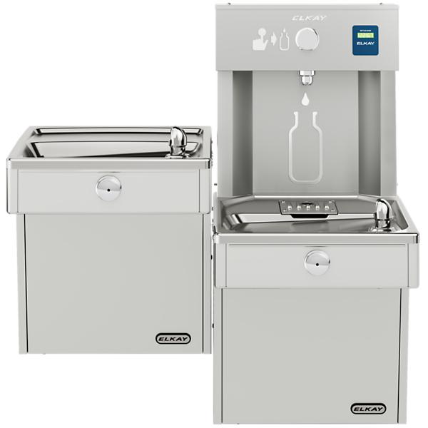 Elkay VRCTLDDWSK ezH2O® Vandal-Resistant Bottle Filling Station & Bi-Level Cooler Non-Filtered Non-Refrigerated Stainless