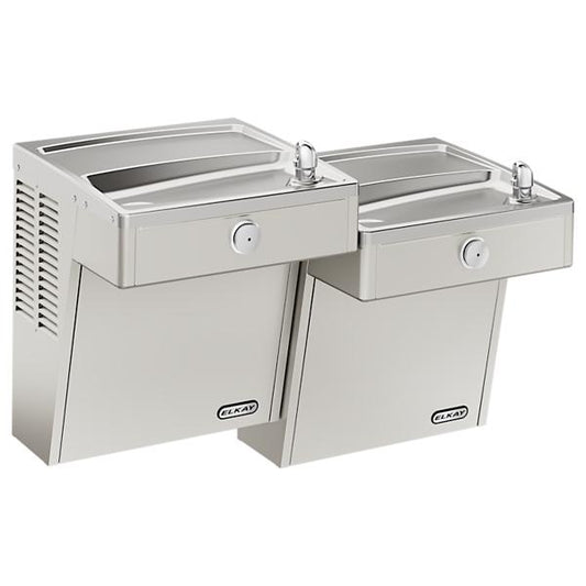 Elkay VRCTLFRDDSC Wall Mount Vandal Resistant Bi-level ADA Cooler Frost Resistant Non-filtered Non-refrigerated Stainless