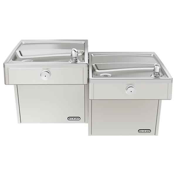 Elkay VRCTLFRDDSC Wall Mount Vandal Resistant Bi-level ADA Cooler Frost Resistant Non-filtered Non-refrigerated Stainless