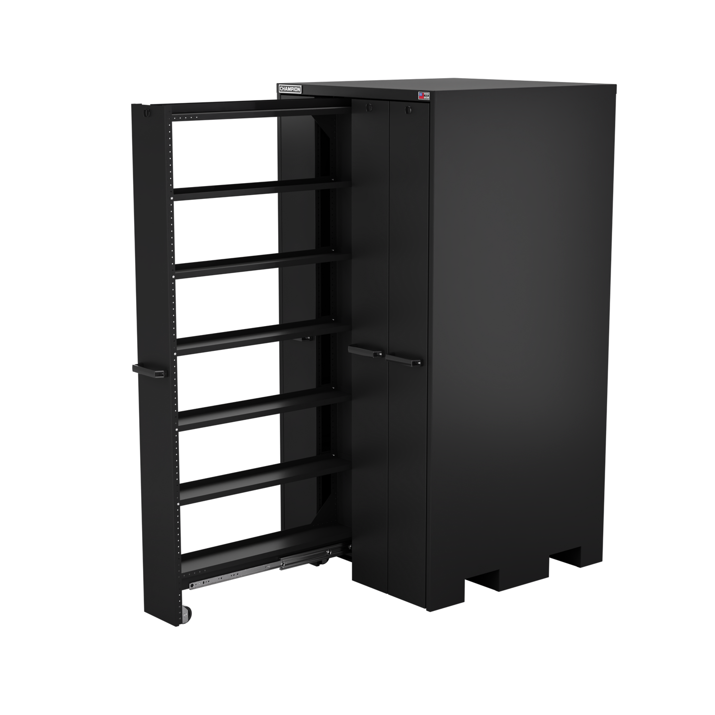 Champion Tool Storage VSC05-BK 4-Drawer Standard Depth Vertical Storage Cabinet VSC05 | 40"W x 84"H x 41"D, Satin Black