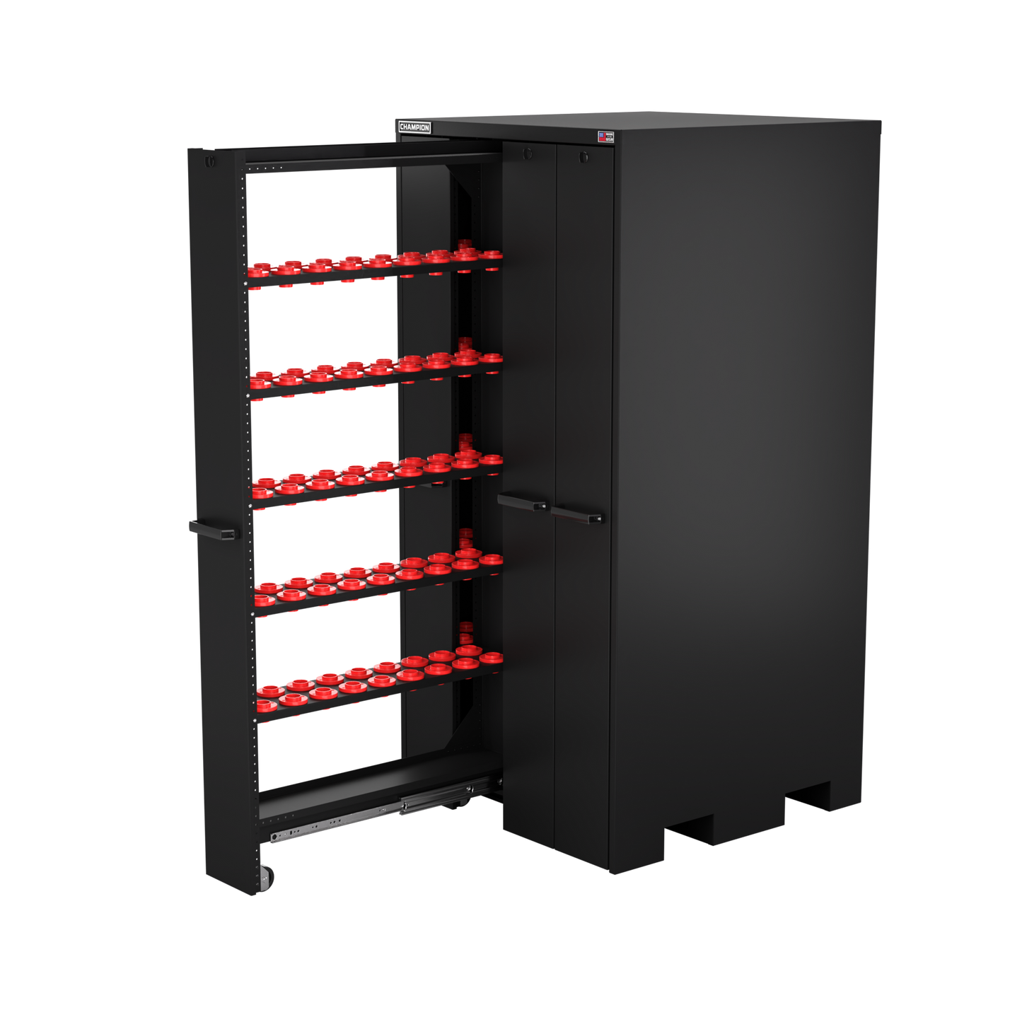 Champion Tool Storage VSC40-BK 4-Drawer Standard Depth Vertical Storage Cabinet VSC40 | 40"W x 84"H x 41"D, Satin Black