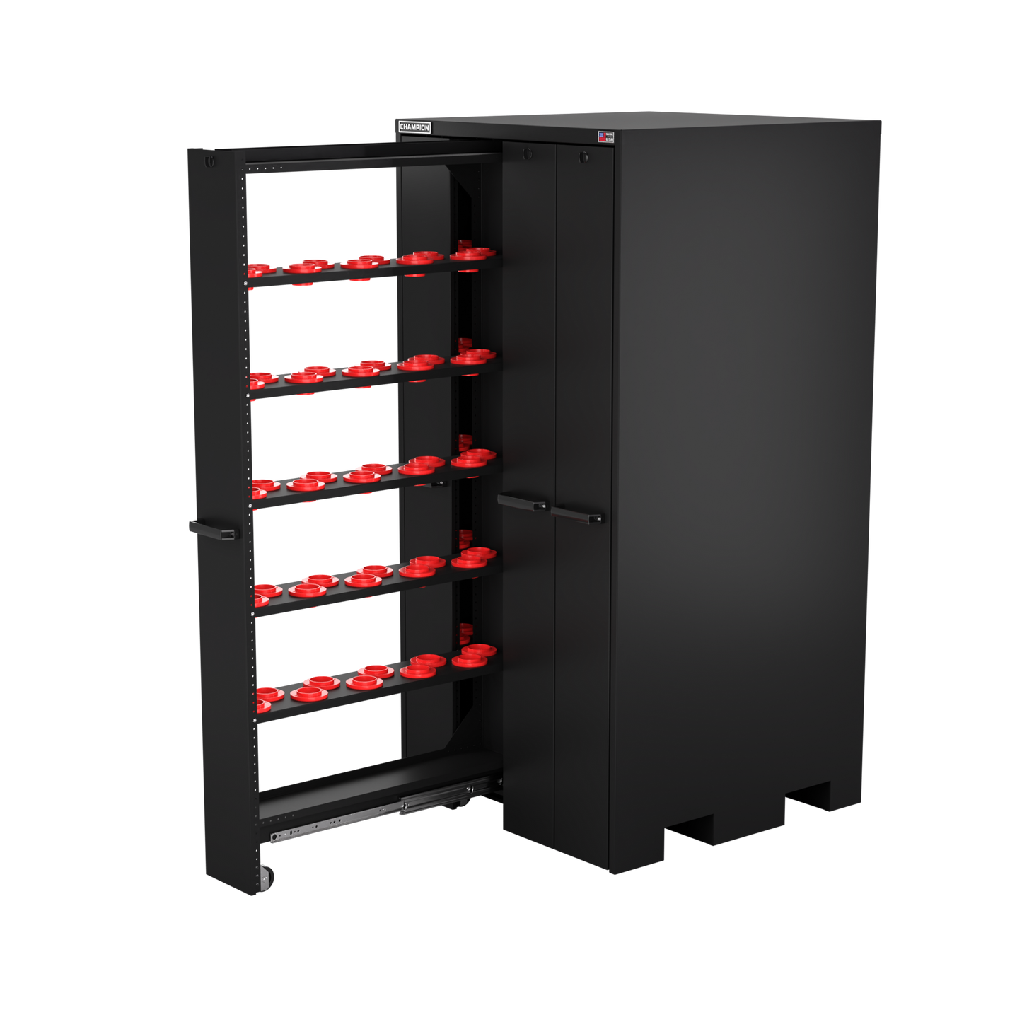 Champion Tool Storage VSC50-BK 4-Drawer Standard Depth Vertical Storage Cabinet VSC50 | 40"W x 84"H x 41"D, Satin Black