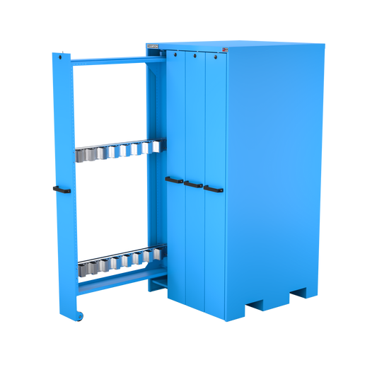 Champion Tool Storage VSCB-BB 4-Drawer Standard Depth Vertical Storage Cabinet VSCB | 40"W x 84"H x 41"D, Bright Blue