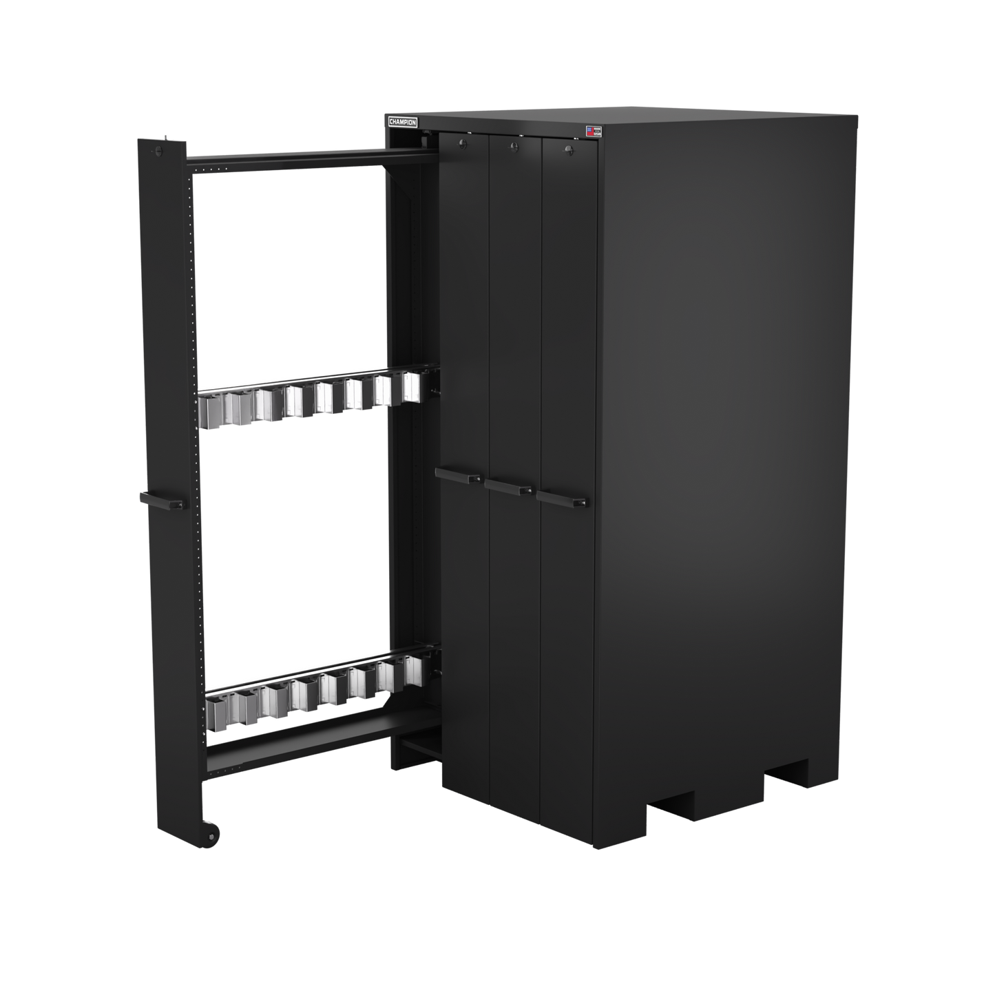 Champion Tool Storage VSCB-BK 4-Drawer Standard Depth Vertical Storage Cabinet VSCB | 40"W x 84"H x 41"D, Satin Black