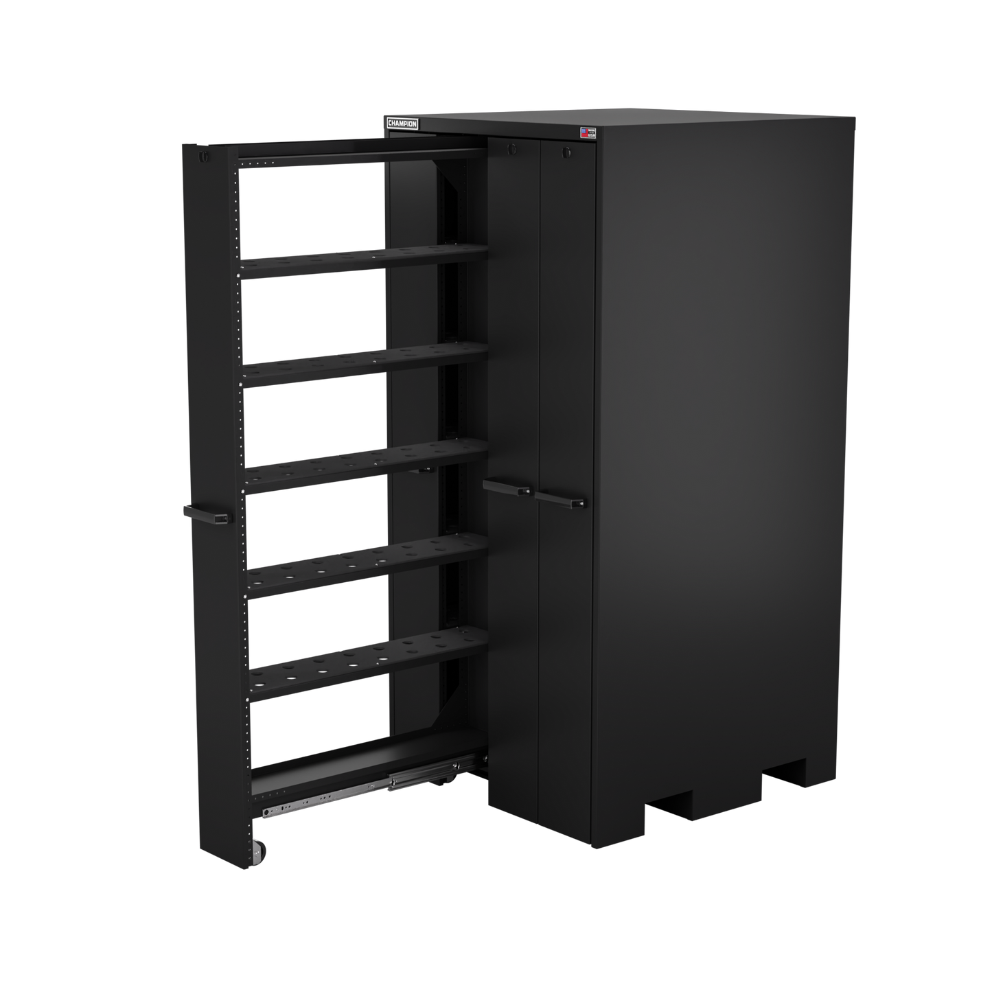 Champion Tool Storage VSCC5-BK 4-Drawer Standard Depth Vertical Storage Cabinet VSCC5 | 40"W x 84"H x 41"D, Satin Black
