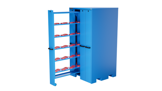 Champion Tool Storage VSCH100-BB 4-Drawer Standard Depth Vertical Storage Cabinet VSCH100 | 40"W x 84"H x 41"D, Bright Blue