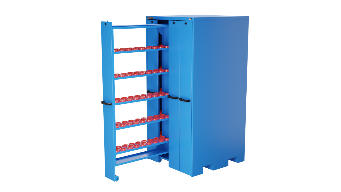 Champion Tool Storage VSCH63-BB 4-Drawer Standard Depth Vertical Storage Cabinet VSCH63 | 40"W x 84"H x 41"D, Bright Blue