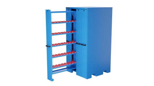 Champion Tool Storage VSCH63-BB 4-Drawer Standard Depth Vertical Storage Cabinet VSCH63 | 40"W x 84"H x 41"D, Bright Blue