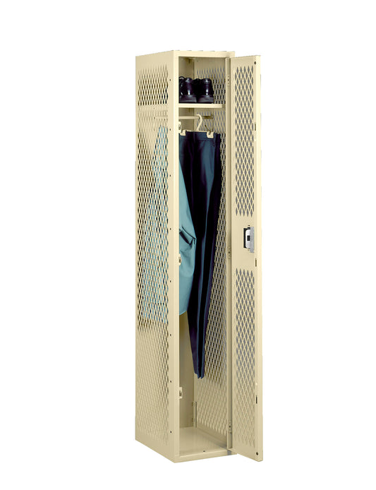 Tennsco VSL-121872-A Single Tier Ventilated Locker - One Wide Without Legs (Assembled)