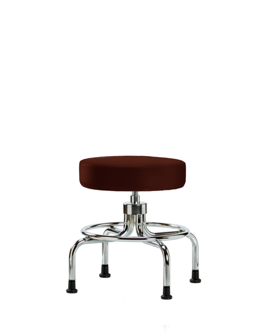 Blue Ridge Ergonomics VSLMD-CR-RG-8569 Vinyl Screw-Lift Stool - Medium Bench Height with Stationary Glides in Burgundy Trailblazer™ Vinyl