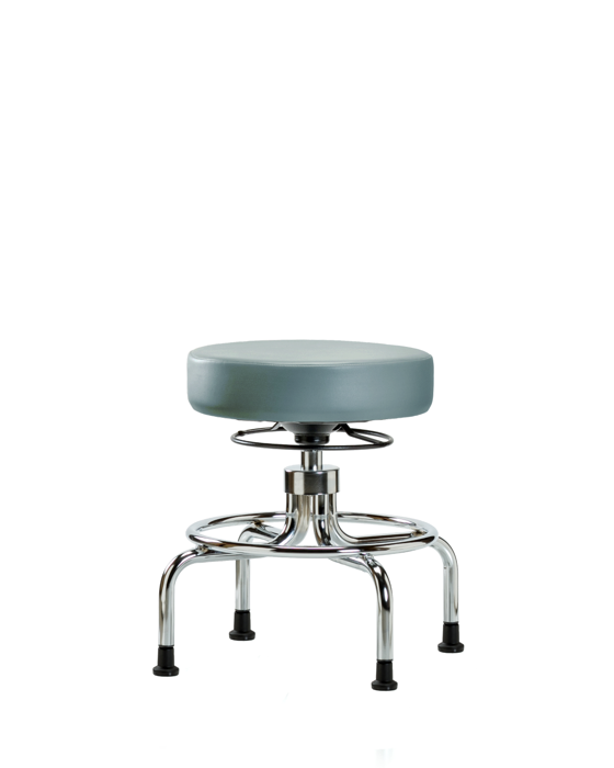 Blue Ridge Ergonomics VSLMD-CR-RG-8822 Vinyl Screw-Lift Stool - Medium Bench Height with Stationary Glides in Storm Supernova™ Vinyl