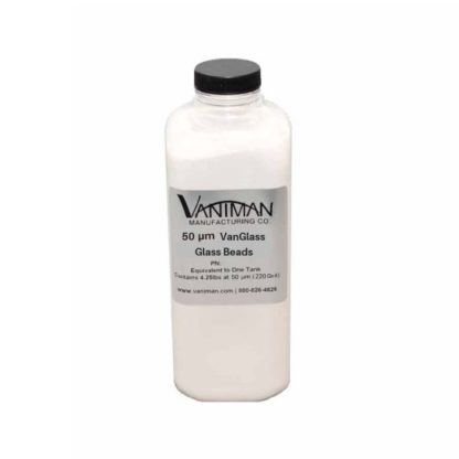 Vaniman 97939 Glass Bead Sandblasting Media 50 Micron (220 Grit) – Single Tank Fill