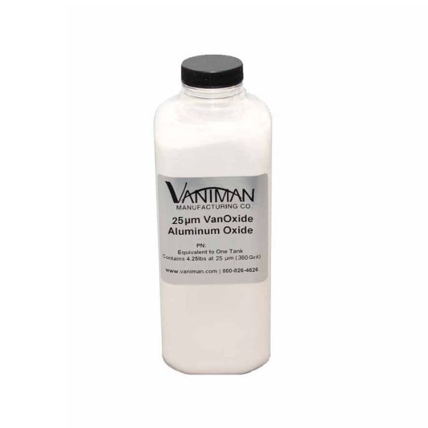 Vaniman 97935 Aluminum Oxide Sandblasting Media 25 Micron (360 Grit) – Single Tank Fill