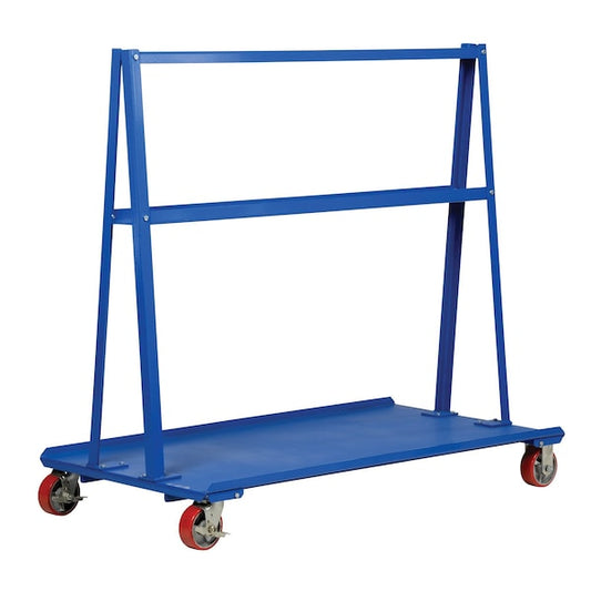 Vestil AF-3060 Blue Steel A-Frame Cart 2000lb Capacity 30x60 In. w/4 5x2 Casters