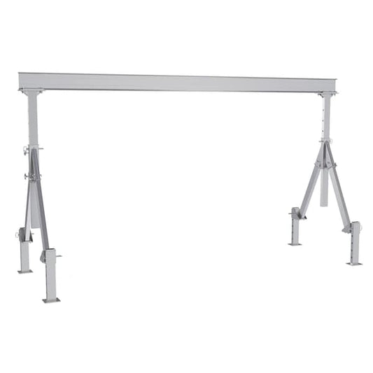 Vestil AHA-4-15-8-ALO Aluminum Adjustable Height Gantry Crane w/Adjustable Leveling Option 15 ft. x 8 ft. 4K Silver