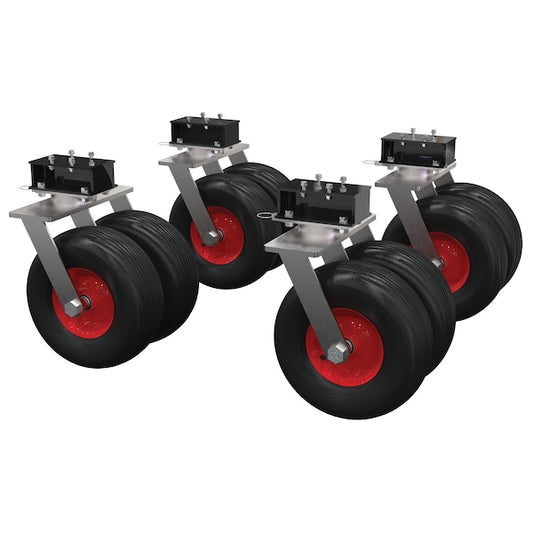 Vestil AHA-PNU-DT4-RF Pneumatic Rubber Dual Tire Kit 15-1/2 x 5-7/8 Wheel For Alum Adjust Height Gantry Cranes 4K