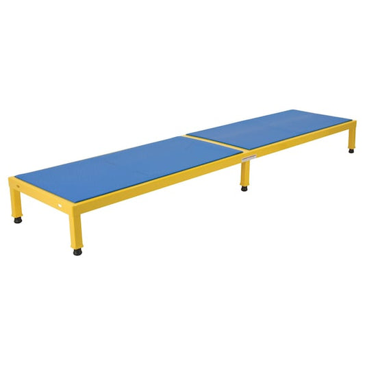 Vestil AHT-H-2496 Adj. Steel Stand, 10-1/2-16-1/2 H, 24 x 96, 10.5 Overall Height, Steel, Yellow