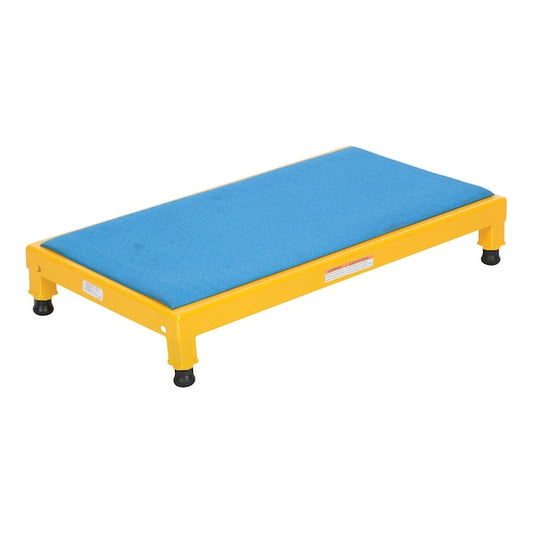 Vestil AHT-L-1936 Adj. Steel Stand, 6-3/4-8-3/4 H, 19 x 36, 6.75 Overall Height, Steel, Yellow