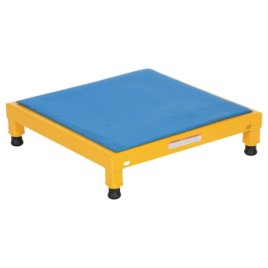 Vestil AHT-L-2424 Adj. Steel Stand, 6-3/4-8-3/4 H, 24 x 24, 6.75 Overall Height, Steel, Yellow