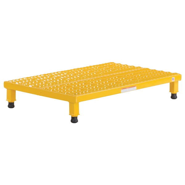 Vestil AHW-L-2436 Adjustable Stand, 6-3/4-8-3/4 H 24x36, 6.75 Overall Height, Steel, Yellow
