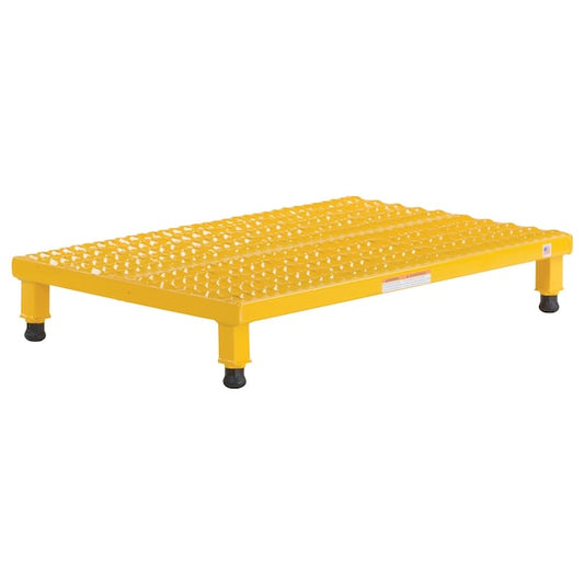 Vestil AHW-L-2436 Adjustable Stand, 6-3/4-8-3/4 H 24x36, 6.75 Overall Height, Steel, Yellow
