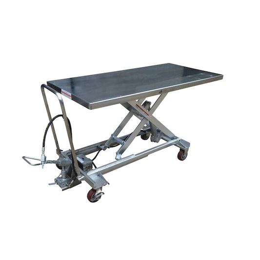Vestil AIR-1000-LD-PSS Air Hydraulic Steel Cart, 1000 lb. Cap, 31-1/2"W, 63"L