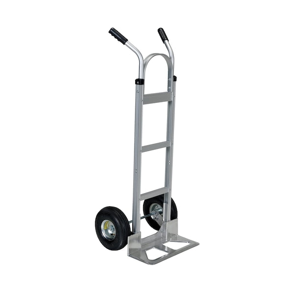 Vestil ALUM-H Silver Aluminum Dual Handle Hand Truck 500 lb Pneumatice Wheels