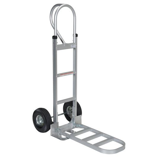 Vestil APHT-500A Silver Aluminum P-Handle Hand Truck With Pneumatic Wheels
